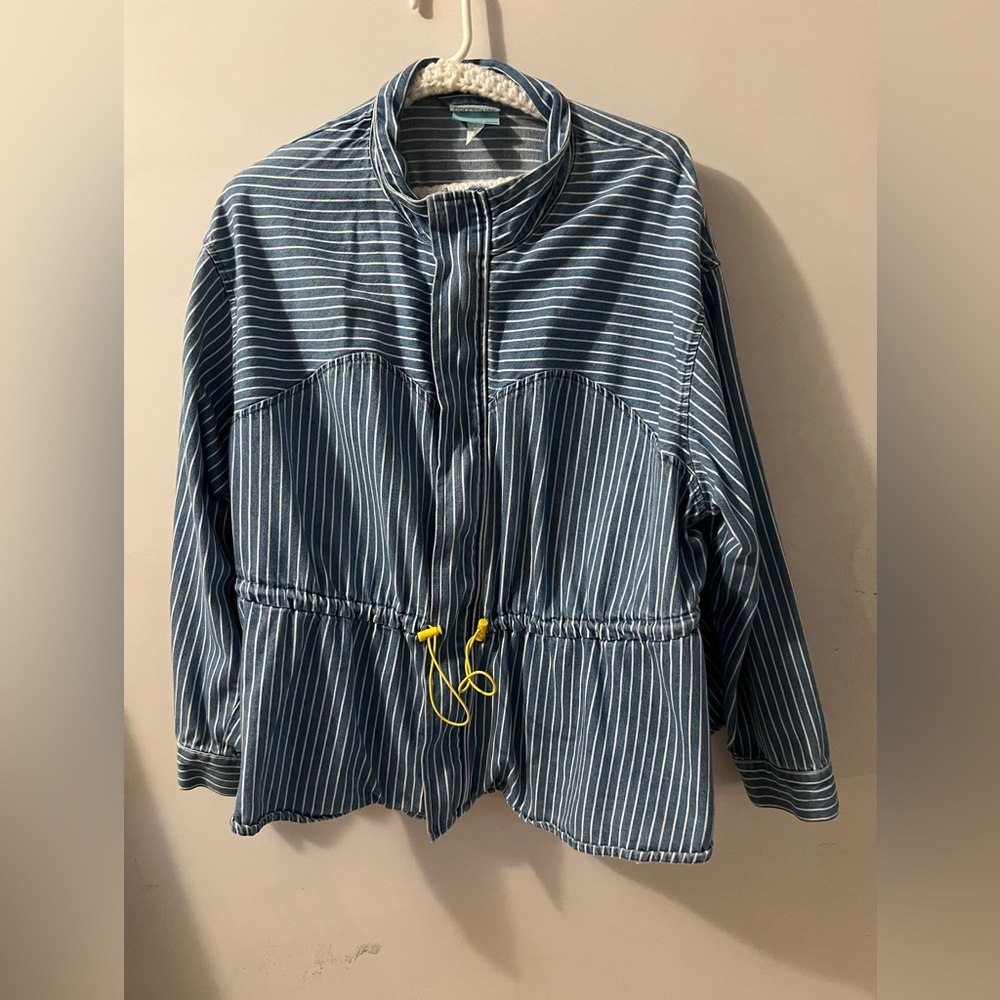 Striped Blue Jean Jacket